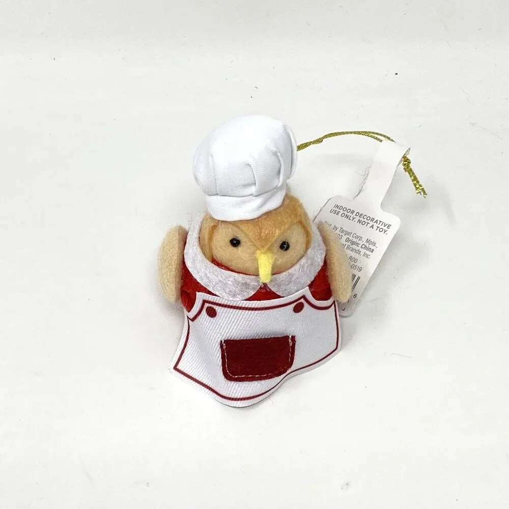 Target Christmas Fabric Chef Bird Ornament Wondershop™ Tree Decorations